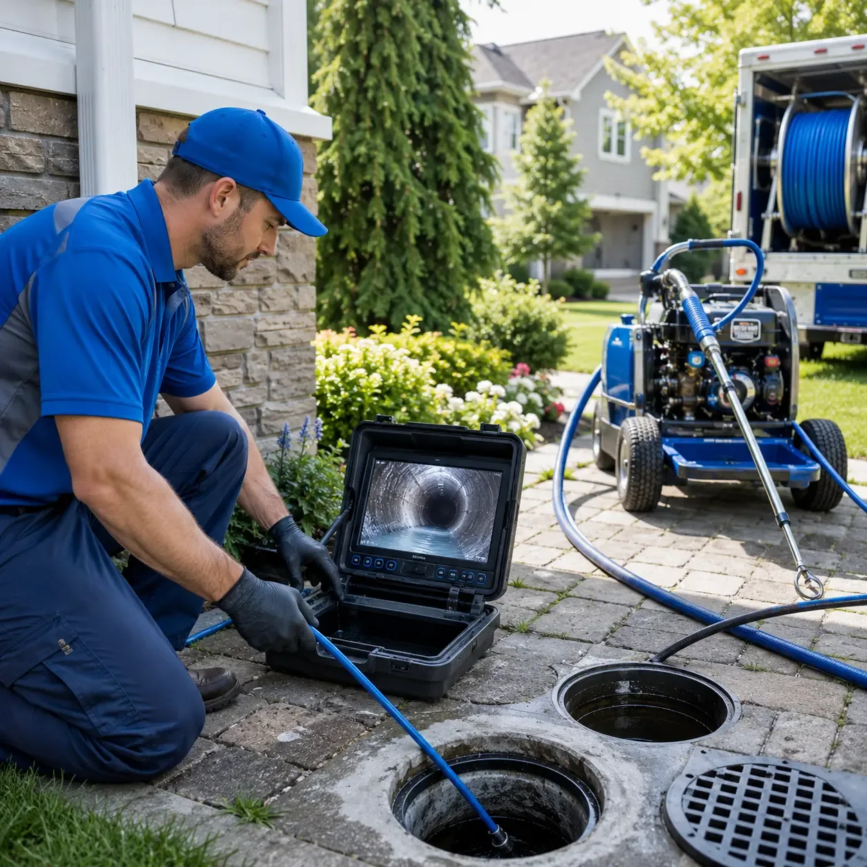 Outdoor drain cleaning professionals serving San Saba, TX